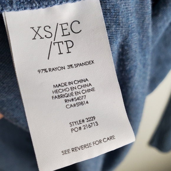 Cabi Relax Blue Top Size XS - Picture 7 of 8